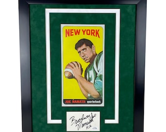 Joe Namath New York Jets Autographed Signed 16x20 Photo Display Quarterback
