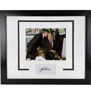 Foto enmarcada firmada con autógrafo del presidente George W. Bush 9/11, 16 x 20