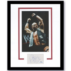 WWF Stone Cold Steve Austin Autographed Signed 11x14 Framed Display WWE ACOA