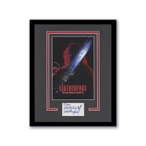 Leatherface R.A. Mihailoff Autographed 11x14 Framed Horror Photo Display