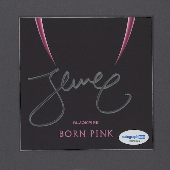 Blackpink Jennie Autographed Signed 11x14 Framed CD Photo Pink