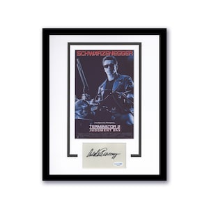 Arnold Schwarzenegger Autogramm und Signiert Foto gerahmt 11x14 Foto Terminator 2 ACOA