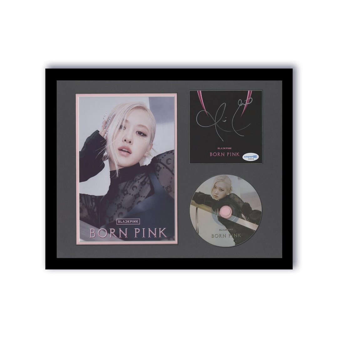 Blackpink Rosé Autographed Signed 11x14 Framed CD Photo Pink Venom