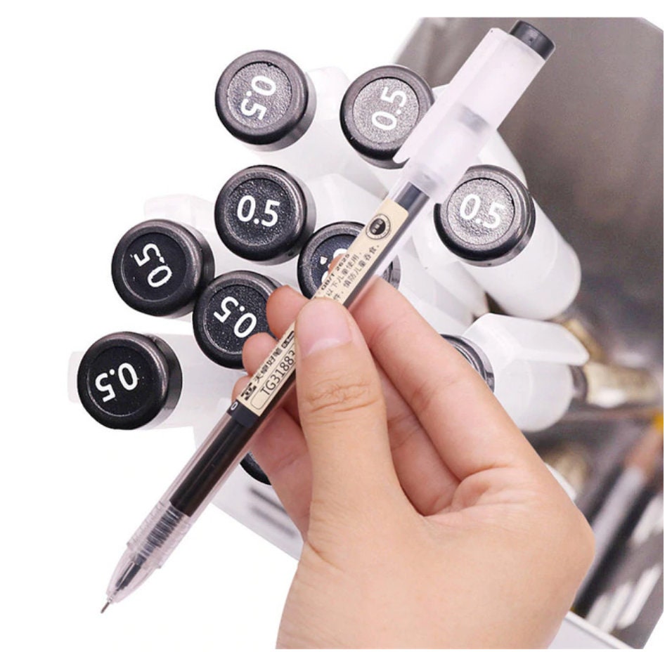Japanese Stationary Pens gel pen .05mm Black 5PACK Etsy