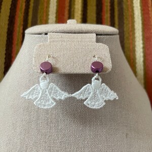 Angel Earrings - Pink