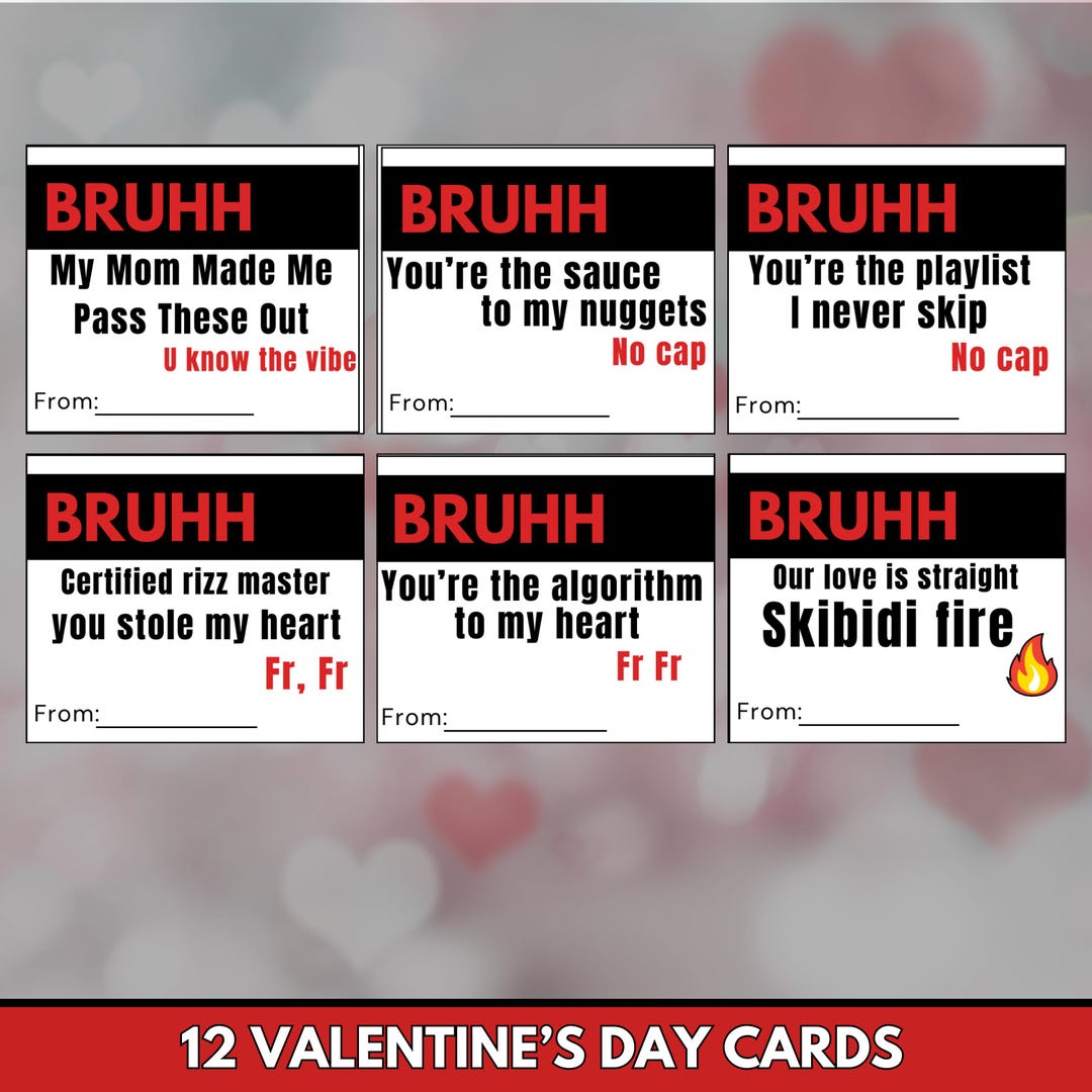 Slang Kids Valentine's Day Cards, Funny Printable Valentine Card ...