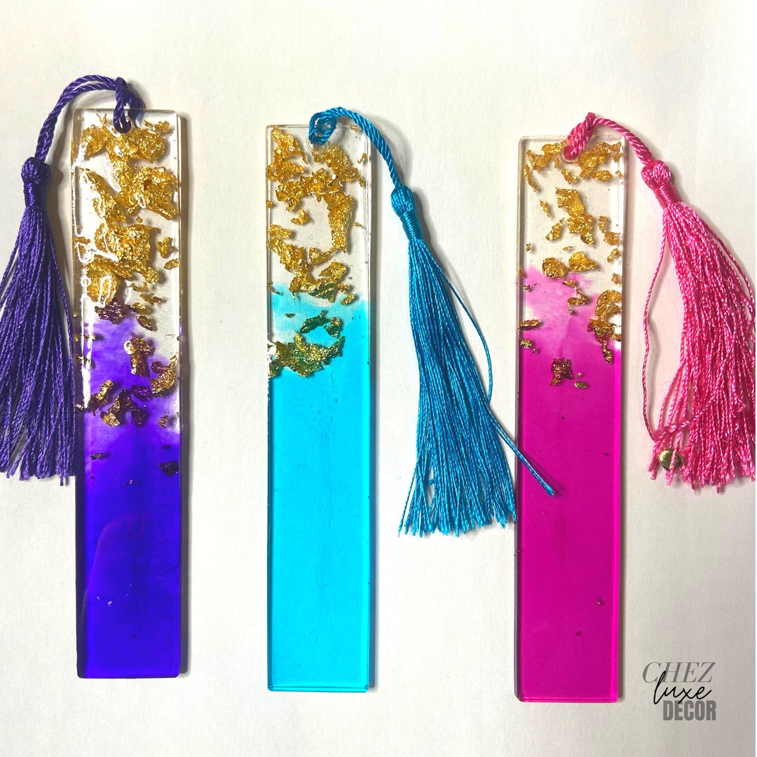 Handmade Bookmarks Resin Bookmarks Gifts Custom Bookmarks Christmas Gift Gold or Silver