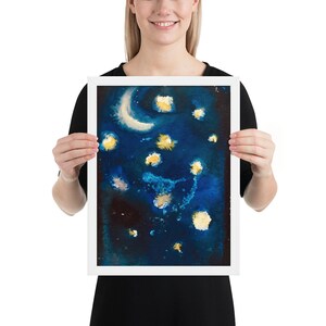 Moon Stars Matte Paper Print, 8 X 10 & 12 X 16