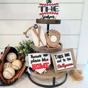 Baseball Tiered Tray Decor, Baseball Tiered Tray Signs ,Baseball Decor, Baseball signs, Baseball Party signs. Mini  Signs.