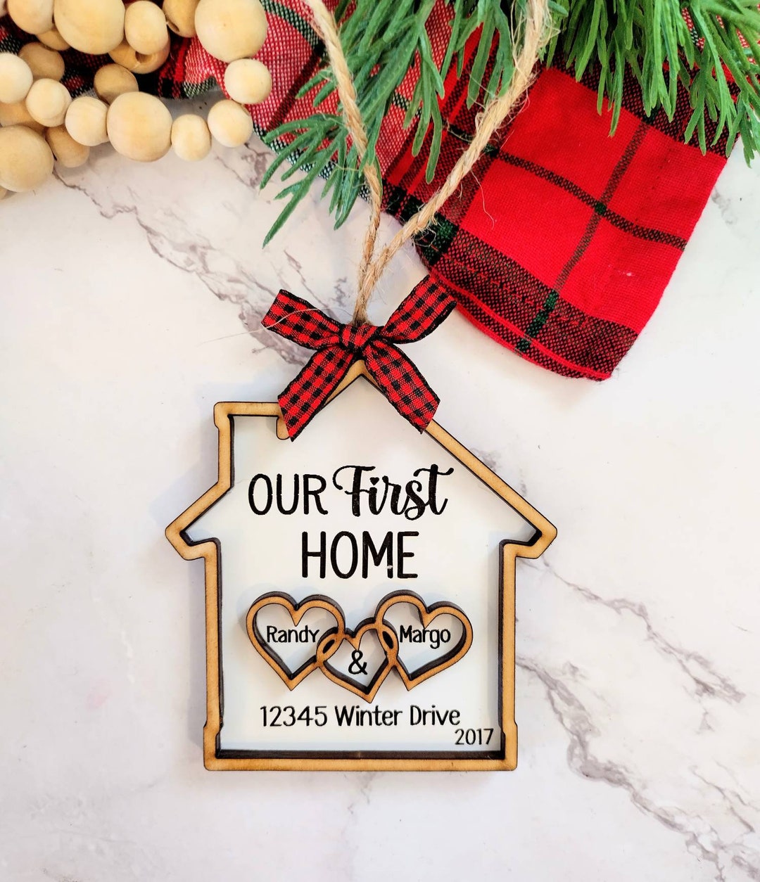 Christmas Ornament. Family Christmas New Home Christmas