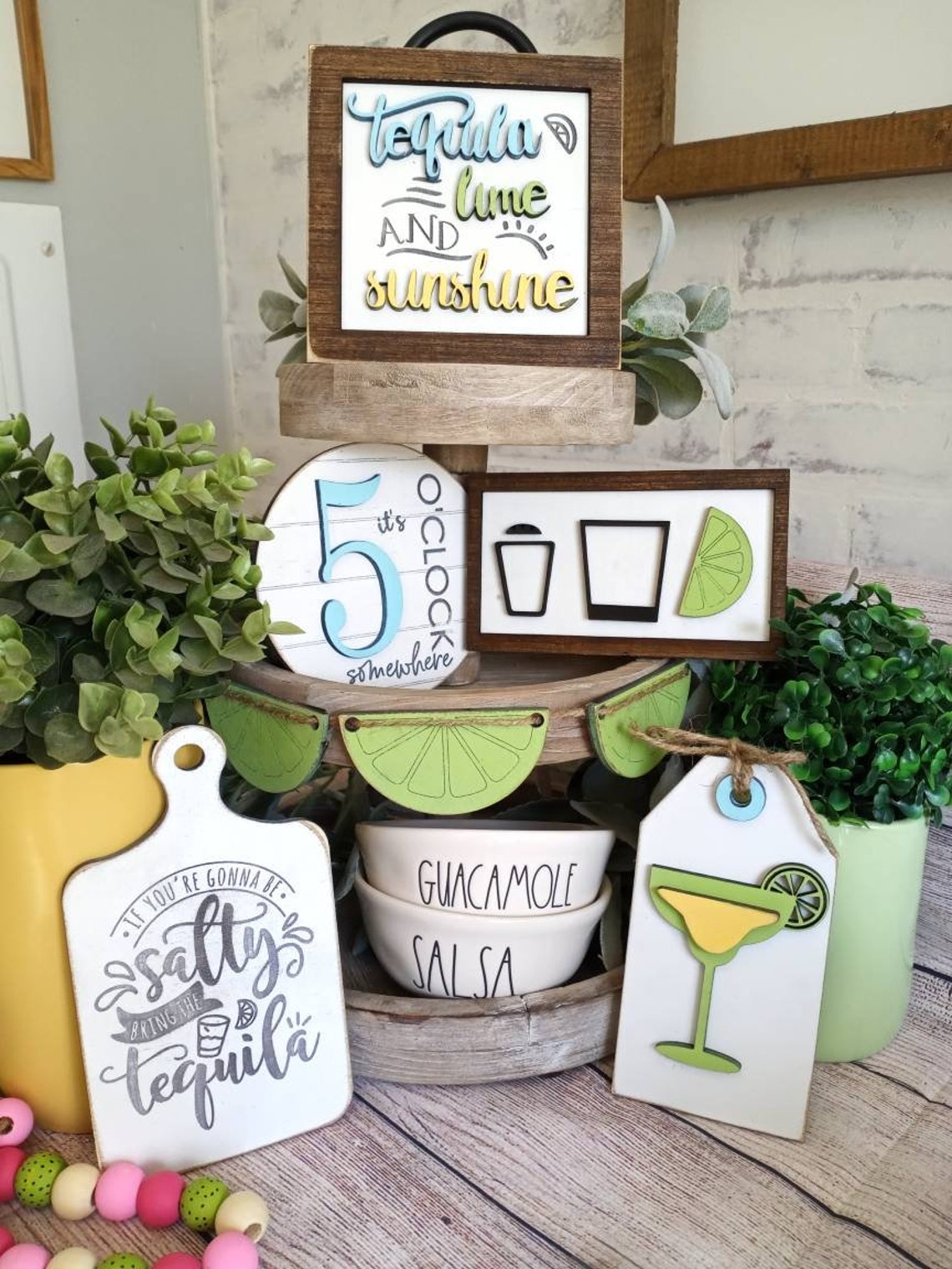 Margarita Tier Tray Margarita Tier Tray Decor Cinco De Mayo 3D Etsy