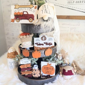 Fall Tier Tray decor.. Fall mini signs.. Fall signs for Tier Tray.. Mini 3D signs.. Fall Decor..Farmhouse Tier Tray decor..