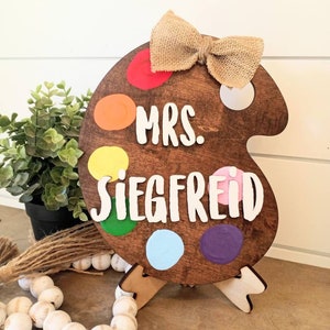 Teacher Gift ..Art Teacher Gift..Teacher appreciation week. end of the year gift for teacher.. teachers.. teacher signs...art pallet ..