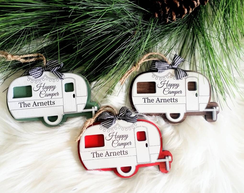 Personalized Family Camping Ornament. Family Camping Ornament. Etsy