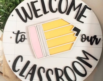 welcome to our classroom teacher gifts teacher sign classroom decor teacher items