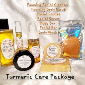 Turmeric Skincare Bundle: Body Wash, Facial Bar, Serum & More