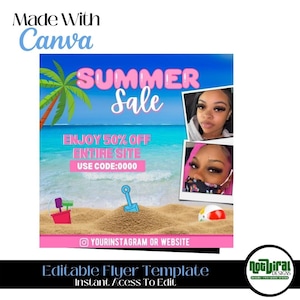 Summer Sale Flyer, Summer flyer diy, Instagram flyer, summer flash sale