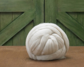 Roving / Tops de Alpaca Blanca