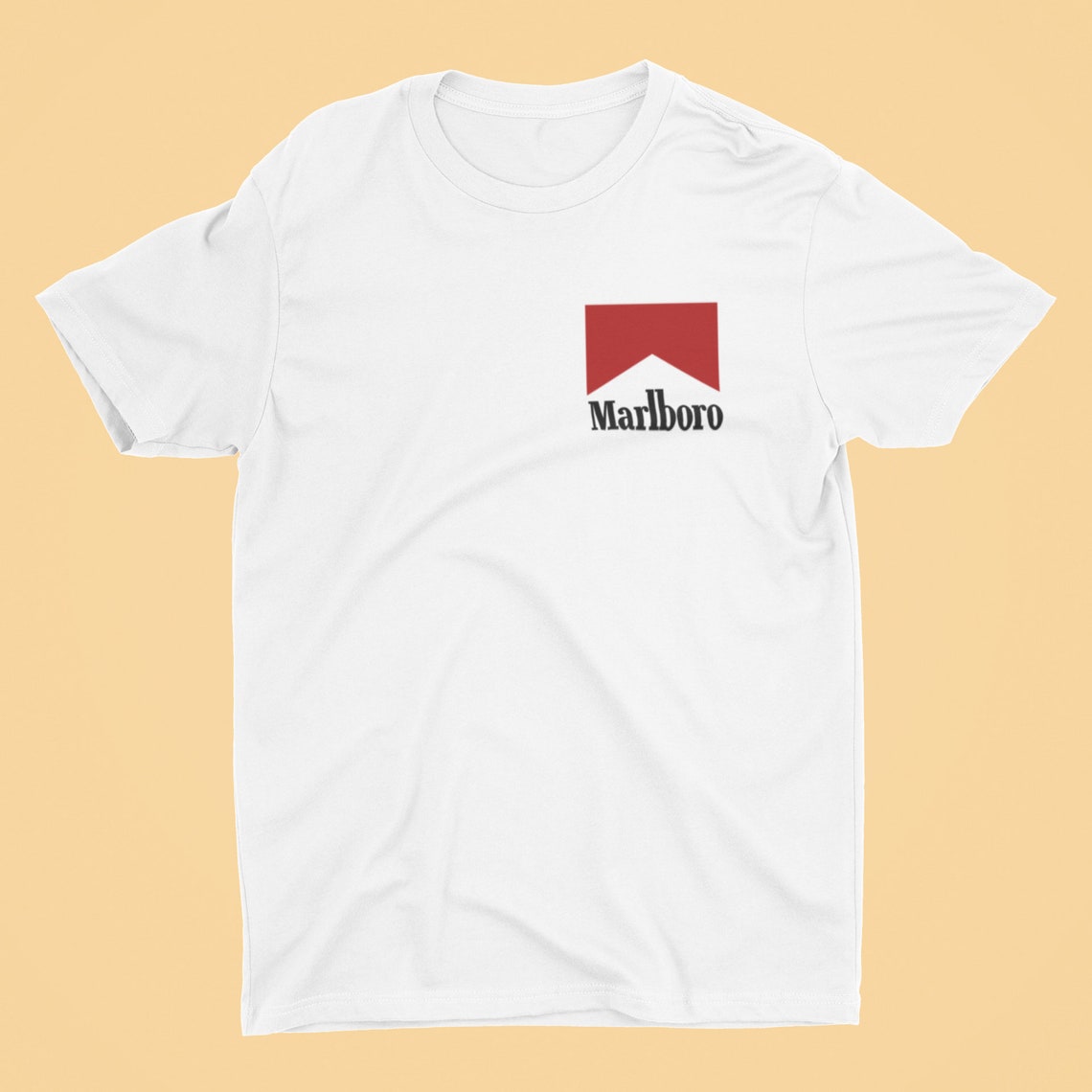 Marlboro TShirt Shirt weiß unisex Logo auf Brust Etsy