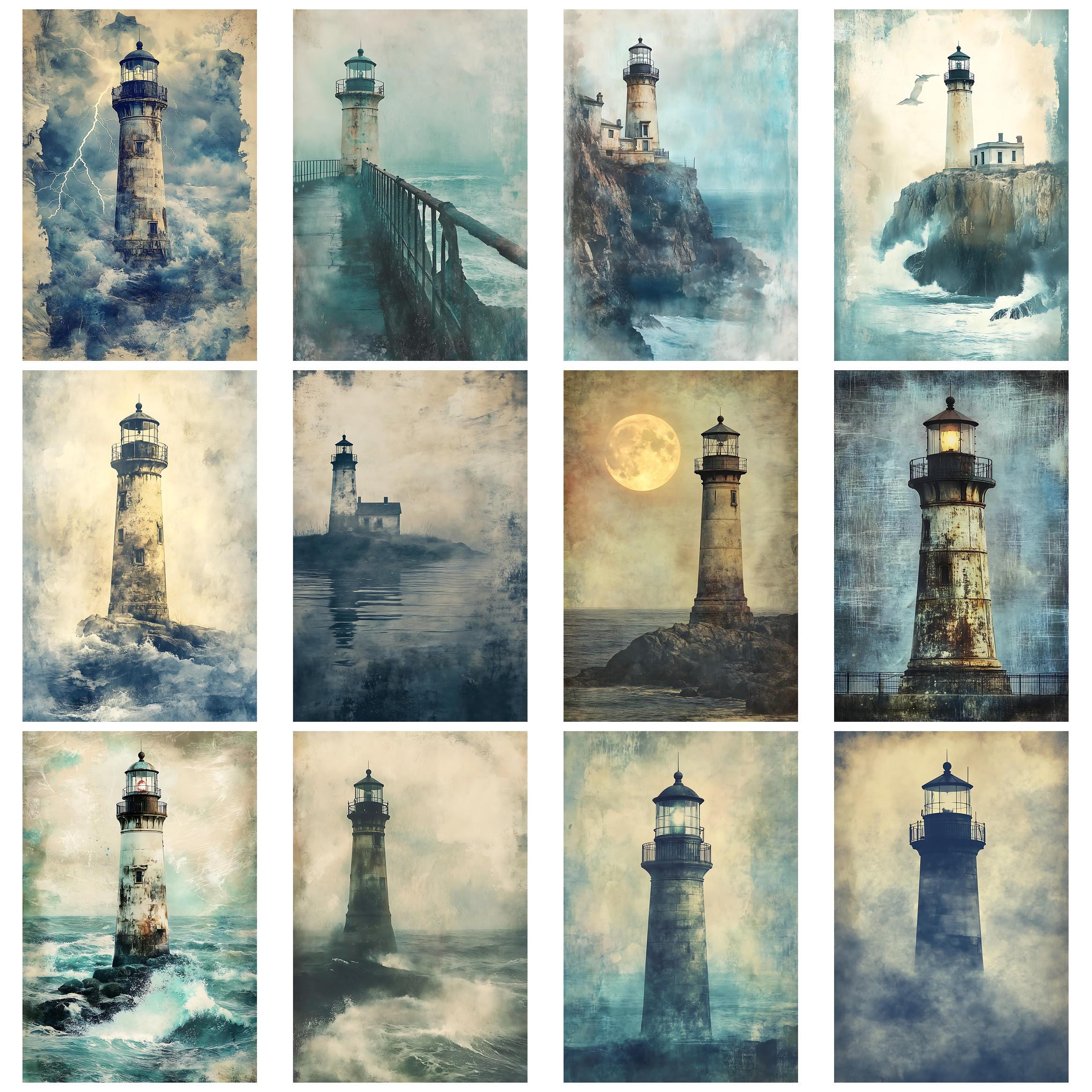 Abandoned Lighthouse Junk Journal Kit Vintage Coastal Ephemera for ...