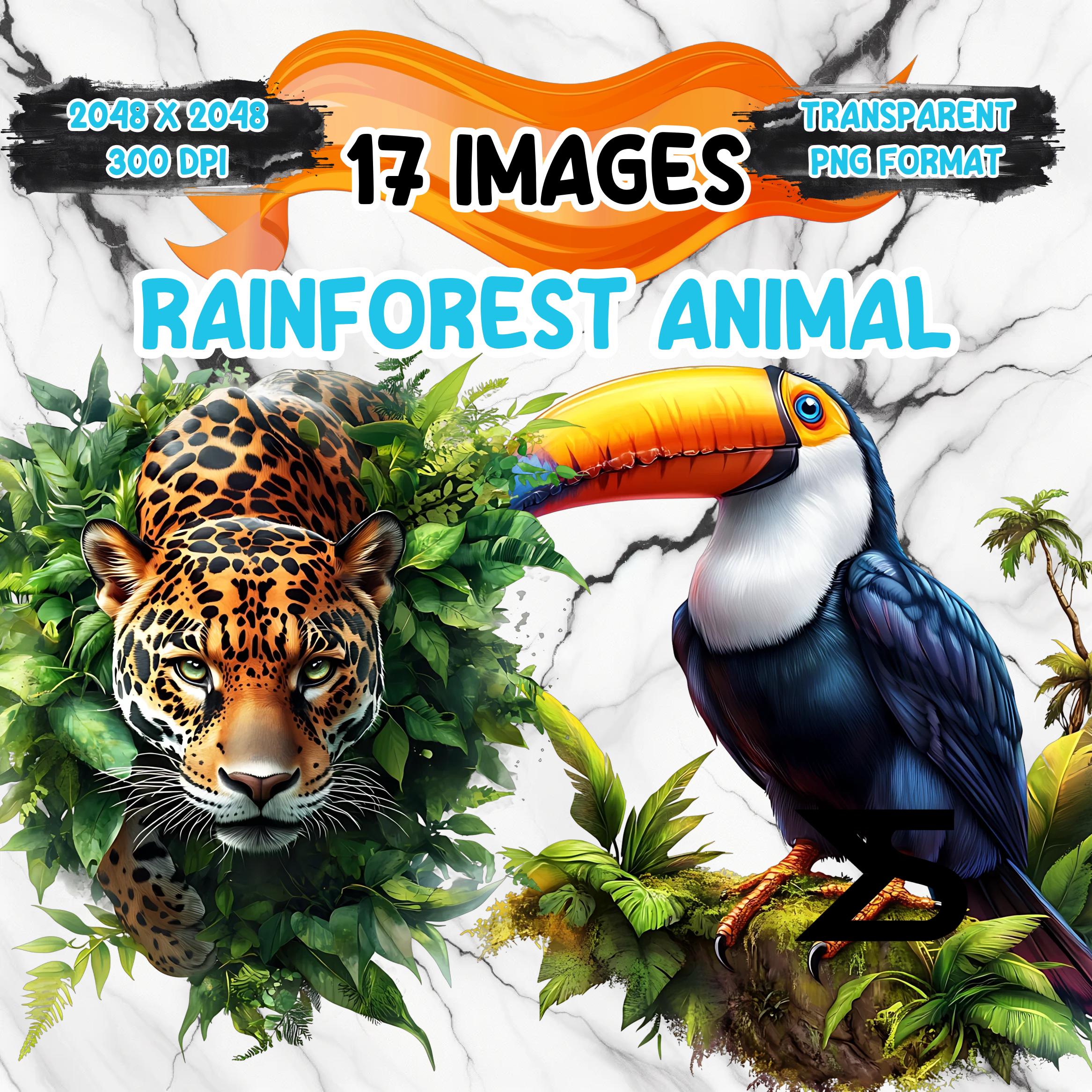 Watercolor Rainforest Animal PNG Image With Transparent Background ...
