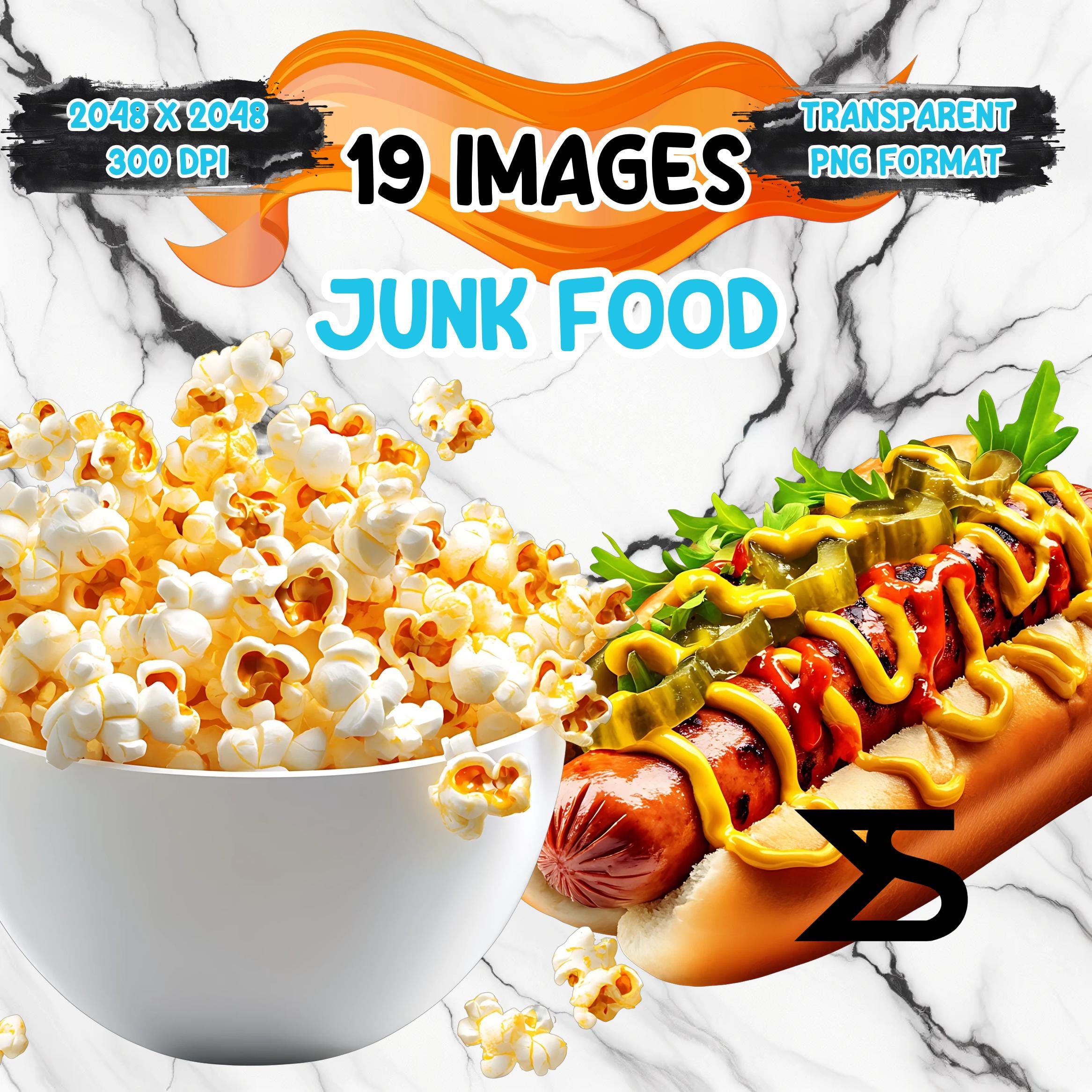 Imágenes prediseñadas de comida chatarra - Etsy México, image size:2333x2333