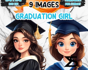 Graduation Girl Clipart Bundle, Instant Download, kommerzielle Nutzung, Planer, Sticker