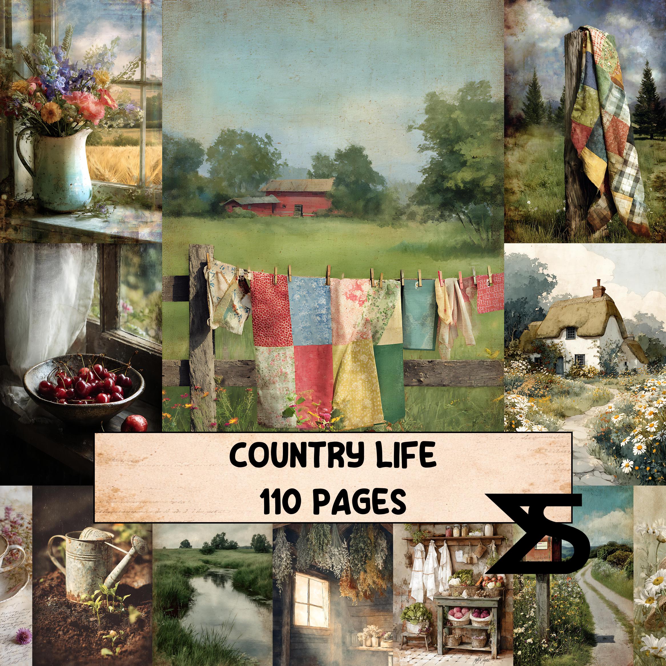Country Life Vintage Junk Journal Kit With Ephemera and Farmhouse ...