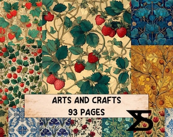 Arts And Crafts vintage junk journal kit collage ephemera paper pack for mixed media scrapbook travelers notebook crafting supplies