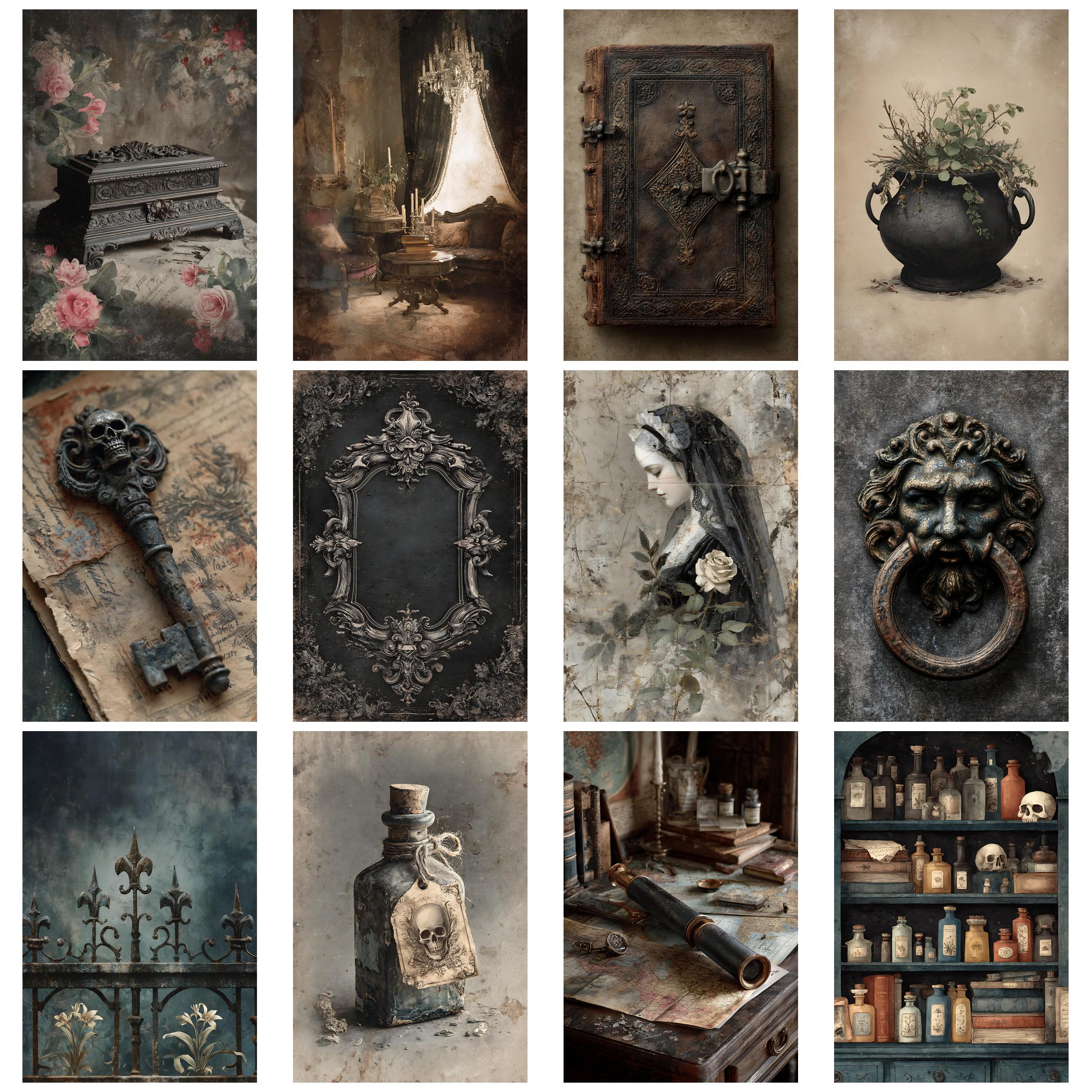 Victorian Gothic Junk Journal Kit Vintage Ephemera Papers for ...