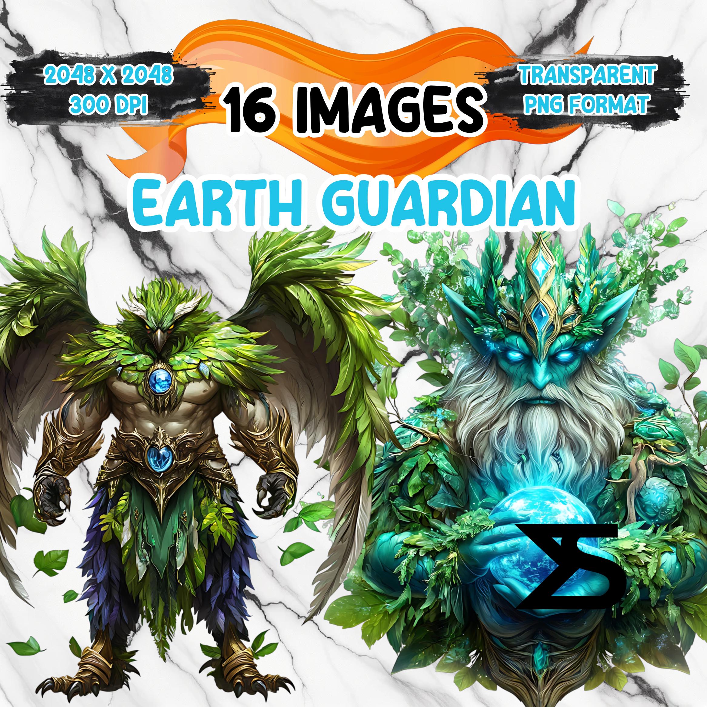 Watercolor Earth Guardian PNG Image on Transparent Background, Digital ...