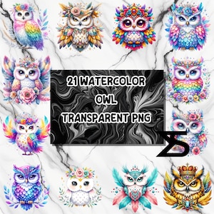 Eulen Clipart Bundle, Instant Download, kommerzielle Nutzung, Planer, Sticker