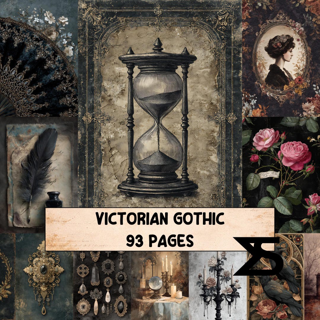 Victorian Gothic Junk Journal Kit Vintage Ephemera Papers for ...
