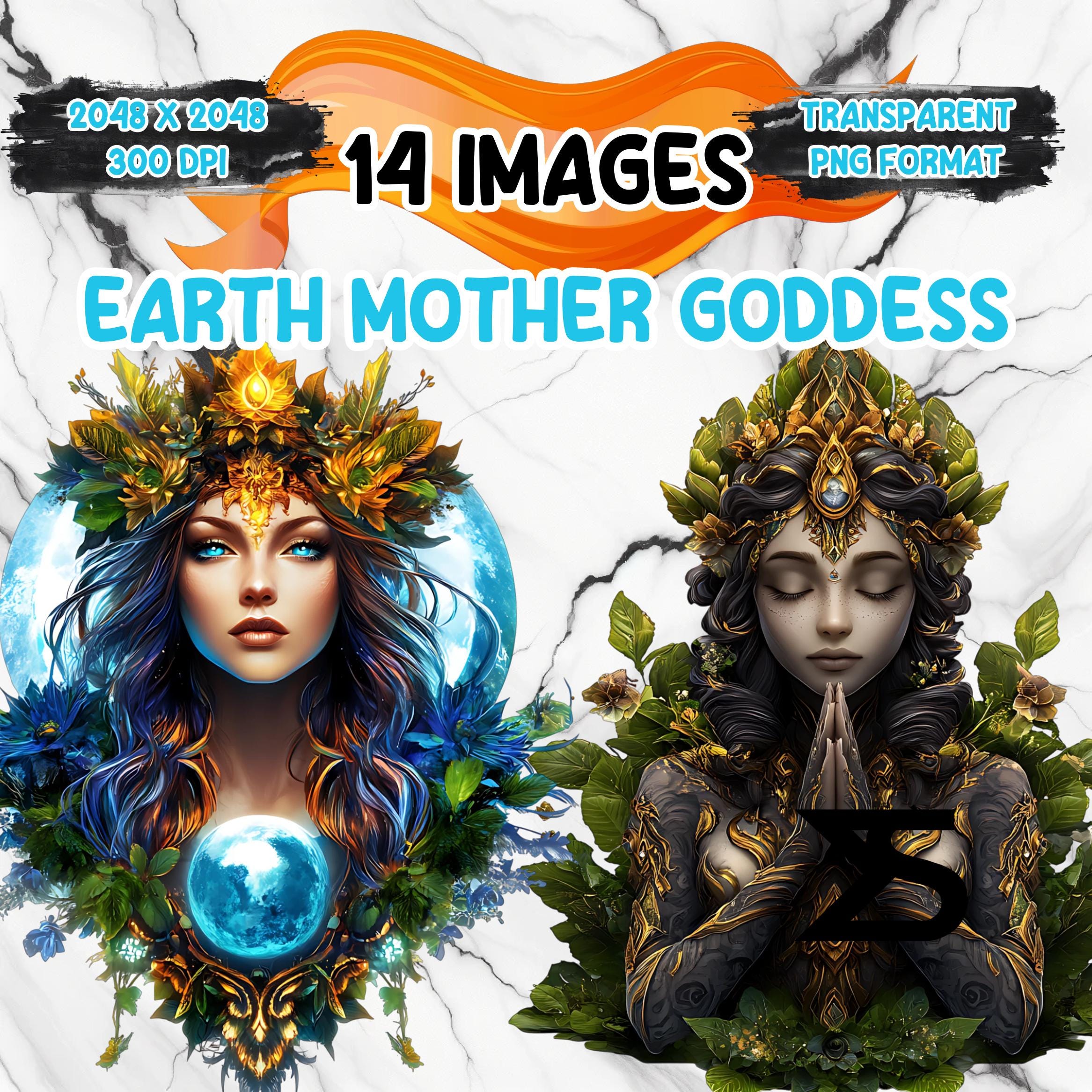 Watercolor Earth Mother Goddess PNG Image on transparent background, digital Sticker/Scrappbooking, commercial use, instant digital download