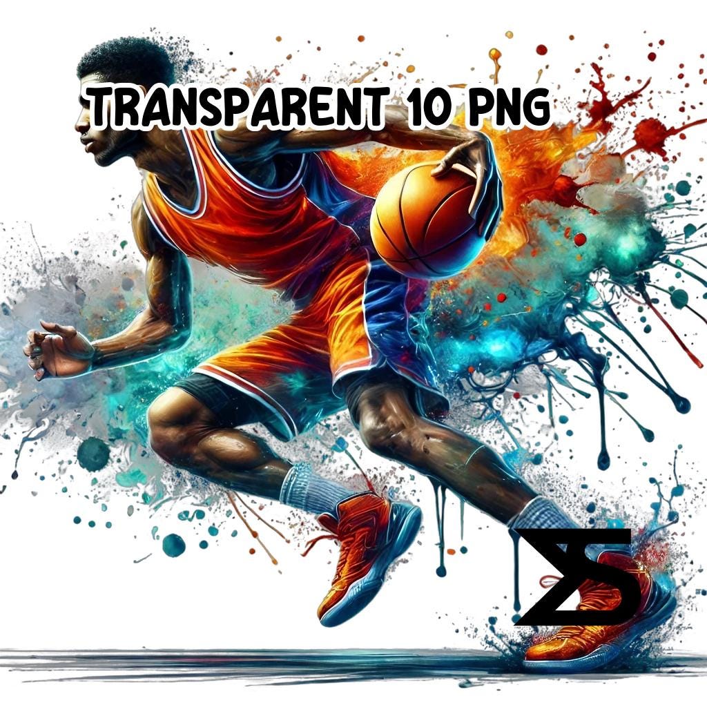 10 Watercolor Basketball Clipart , Basketball Clipart, Clipart Bundle ...