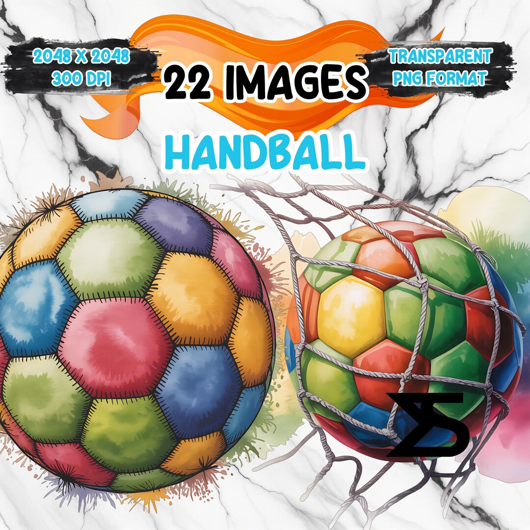 Watercolor Handball PNG Image on Transparent Background, Digital ...