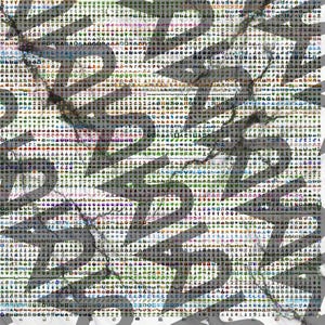 May include: Abstract digital artwork featuring a grid of colourful icons and symbols. A grey, textured design with the number "2022" is overlaid in a repeating pattern. The background is white.