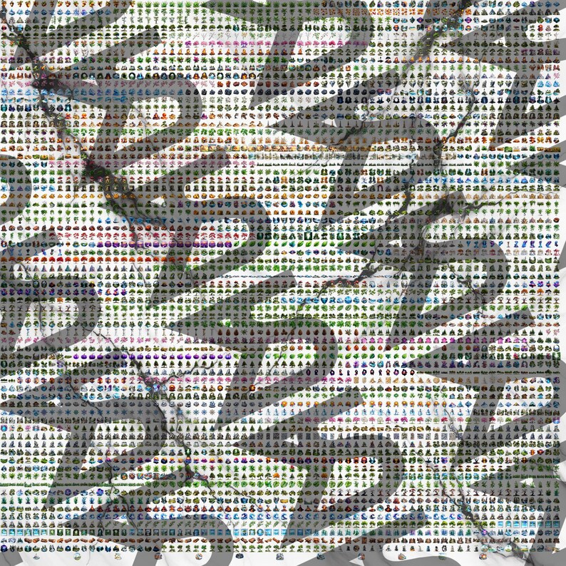 May include: Abstract digital artwork featuring a grid of colourful icons and symbols. A grey, textured design with the number "2022" is overlaid in a repeating pattern. The background is white.