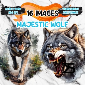 Wolf Clipart Bundle, Instant Download, kommerzielle Nutzung, Planer, Sticker