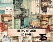 Kitchen Junk Journal Kit, Cooking Journal, Kitchen Ephemera, Vintage Recipe Journal, Vintage Junk Journal Pages, Scrapbook Papers Download