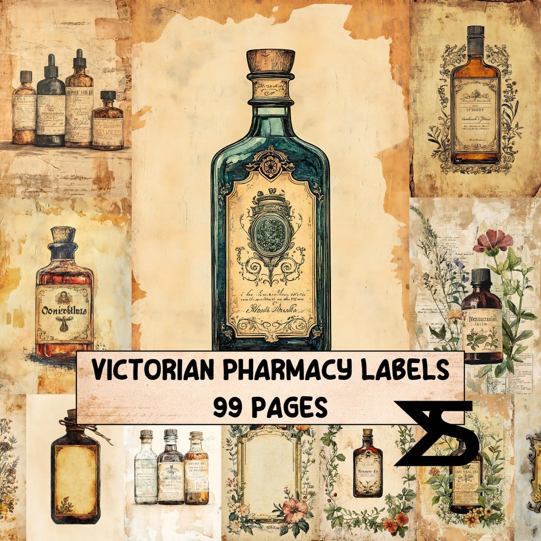 Embalming Label Victorian Pharmacy Labels Vintage Apothecary Ephemera Printable Junk ...