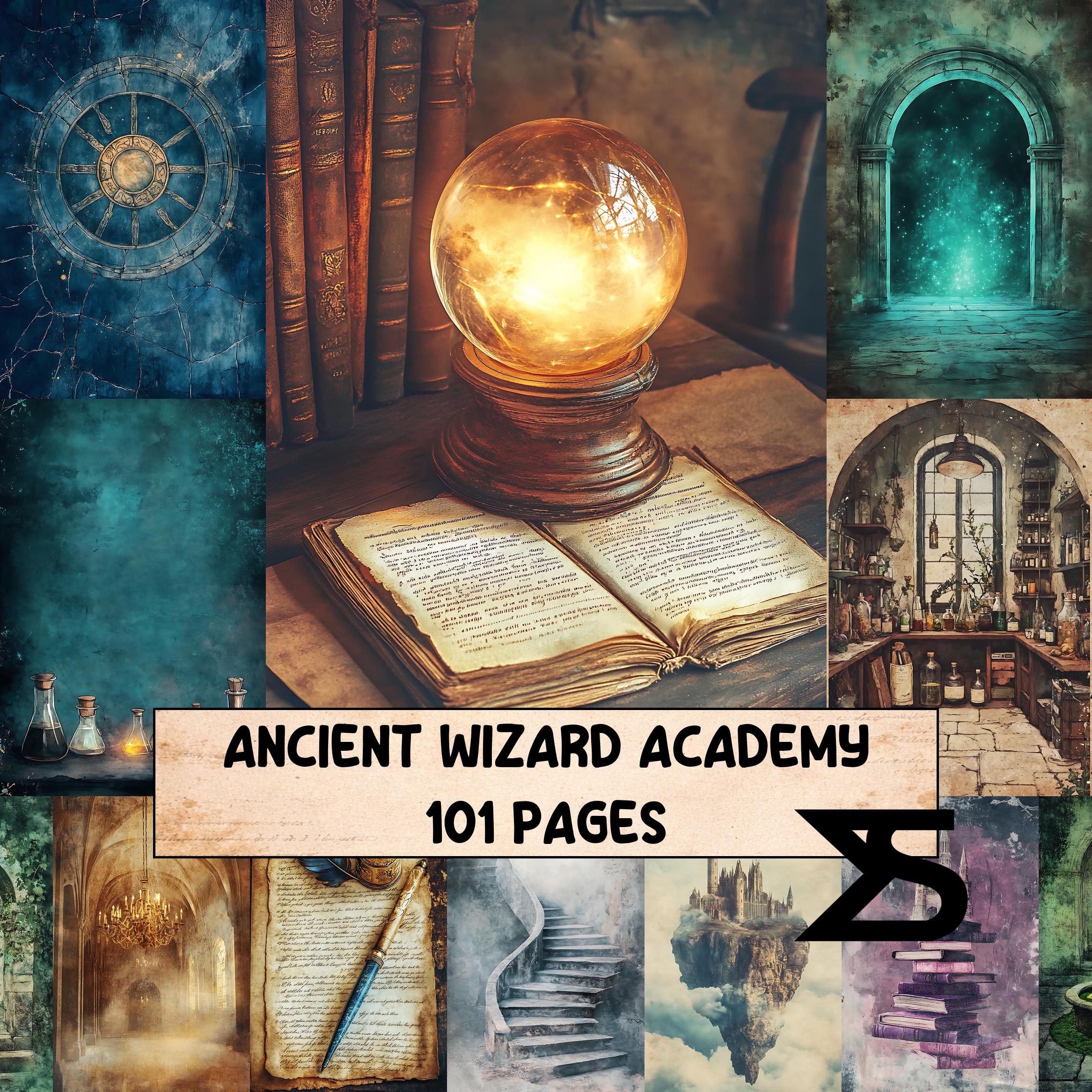 Ancient Wizard Academy Vintage Junk Journal Kit With Grimoire Pages ...