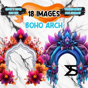 Watercolor Boho Arch PNG Image on transparent background, digital Sticker/Scrappbooking, commercial use, instant digital download