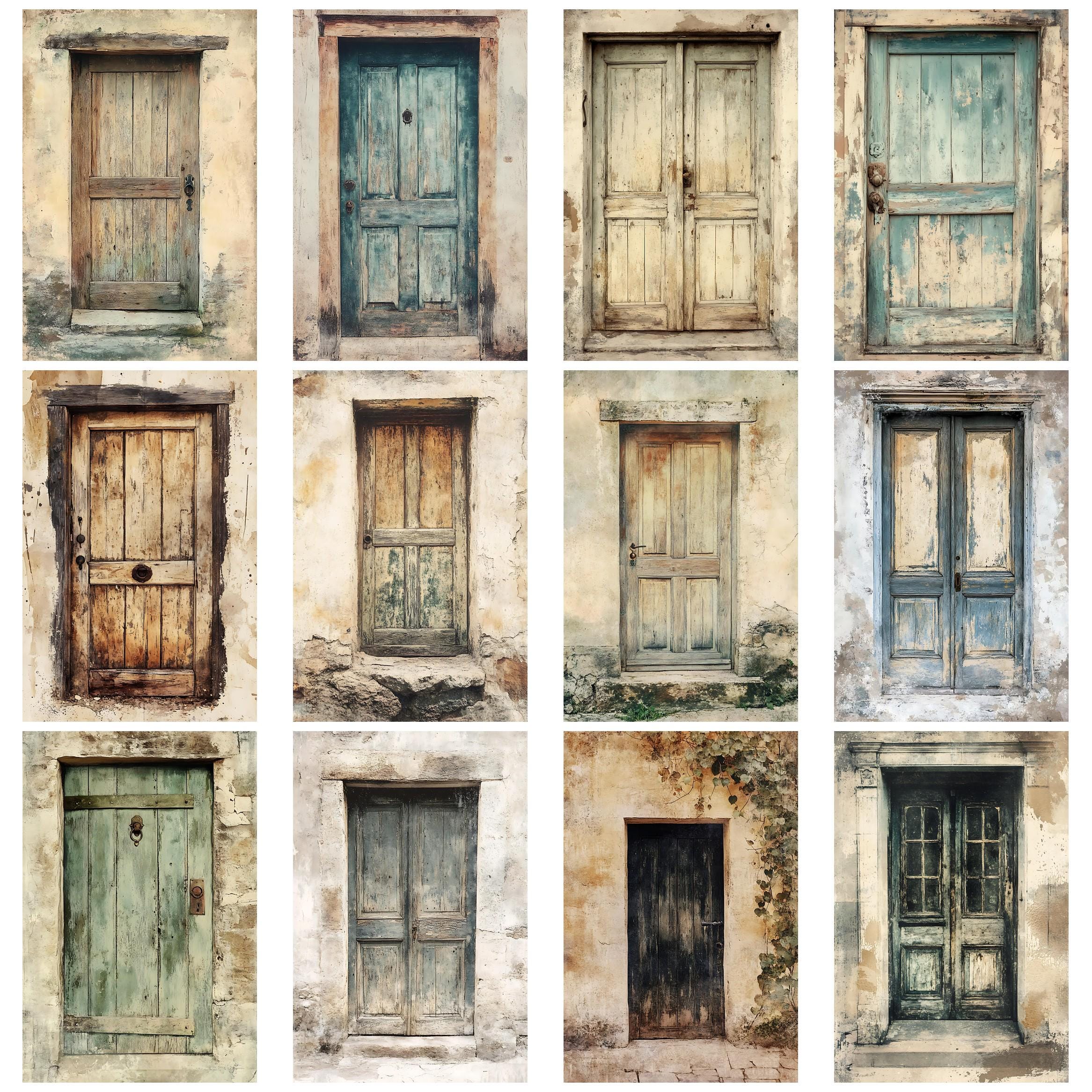 Old Doors Junk Journal Pages Rustic Vintage Doors Printable Junk ...