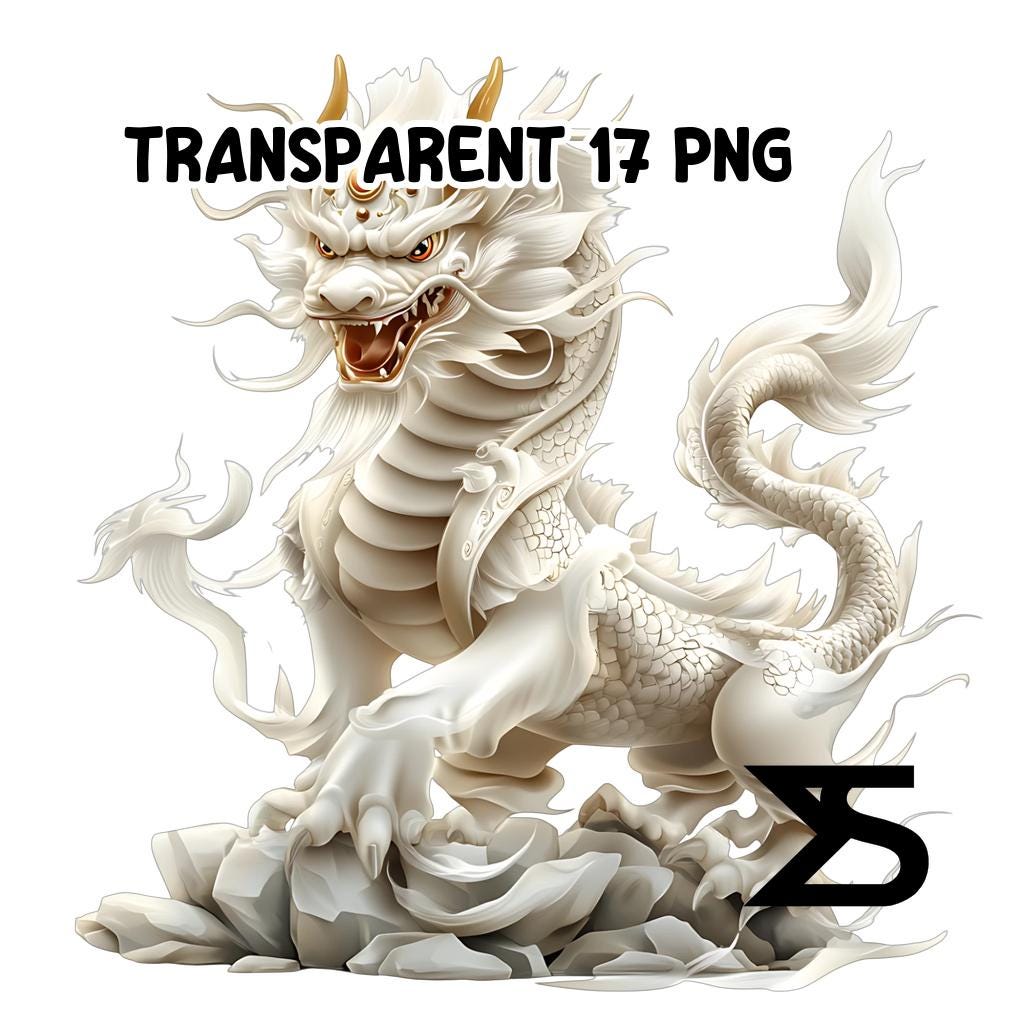 Qilin Sticker Watercolor Chinese Qilin PNG Image on Transparent Background, Digital ...