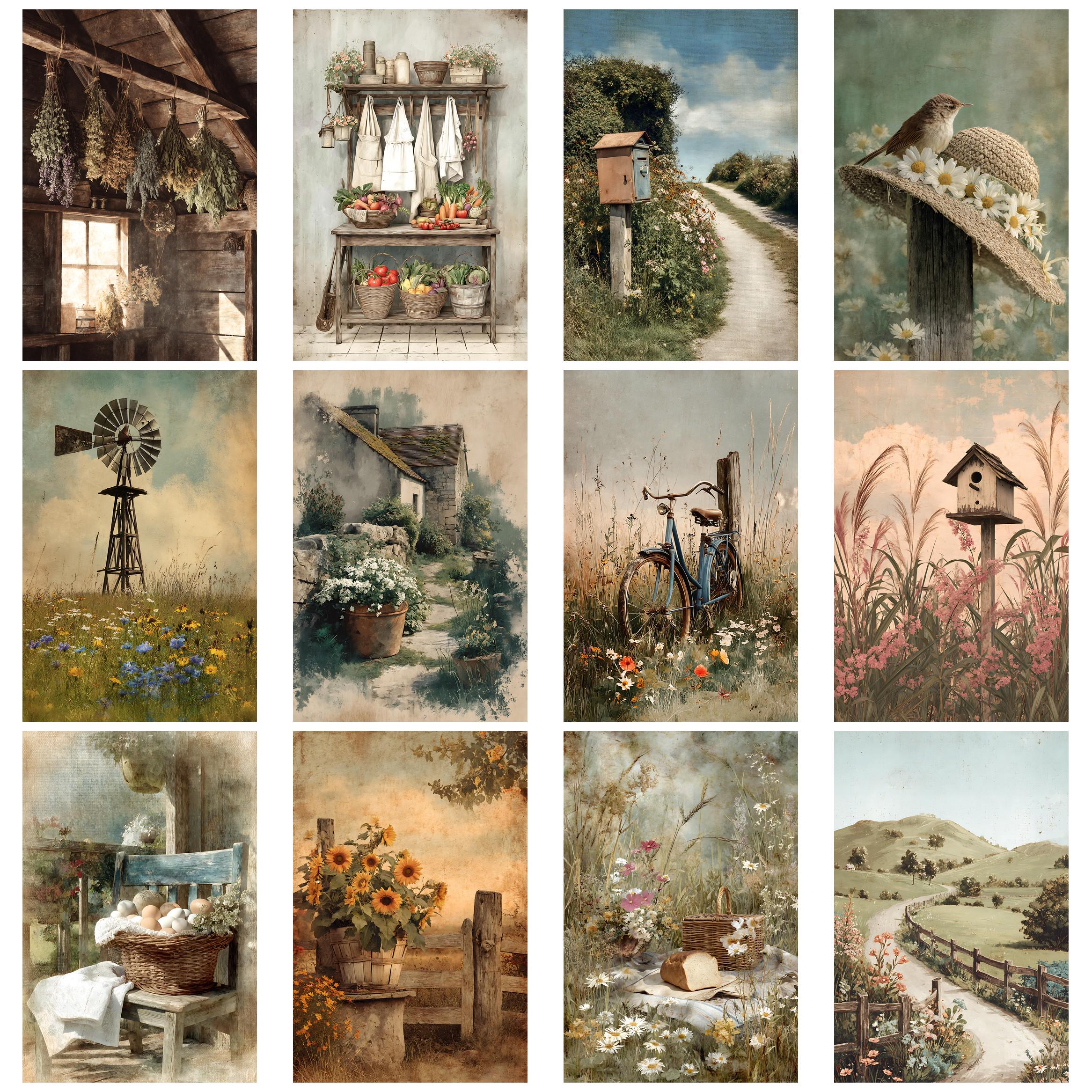 Country Life Vintage Junk Journal Kit With Ephemera and Farmhouse ...