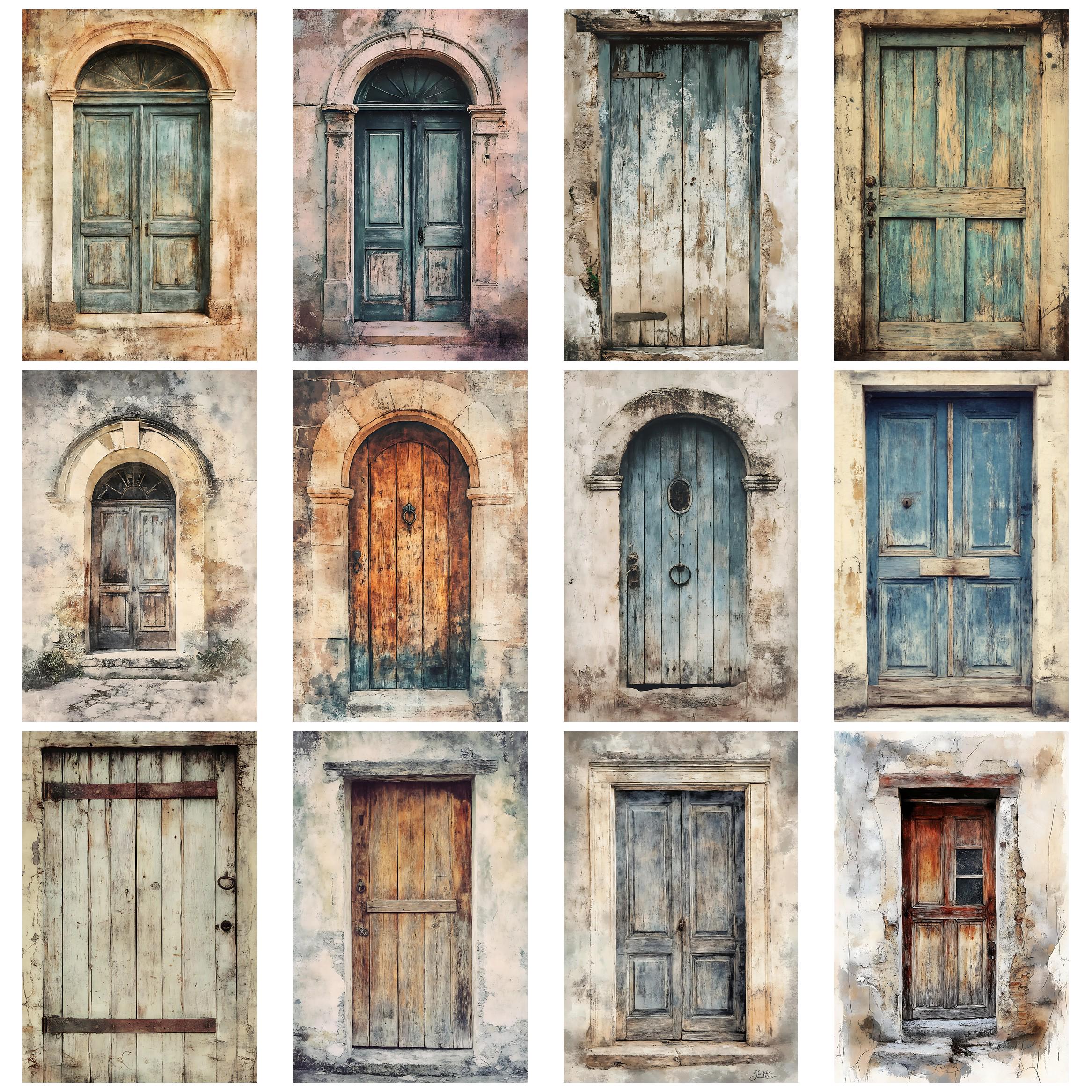 Old Doors Junk Journal Pages Rustic Vintage Doors Printable Junk ...