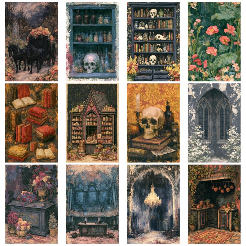 Victorian Gothic1 Vintage Gothic Junk Journal Kit With Printable ...