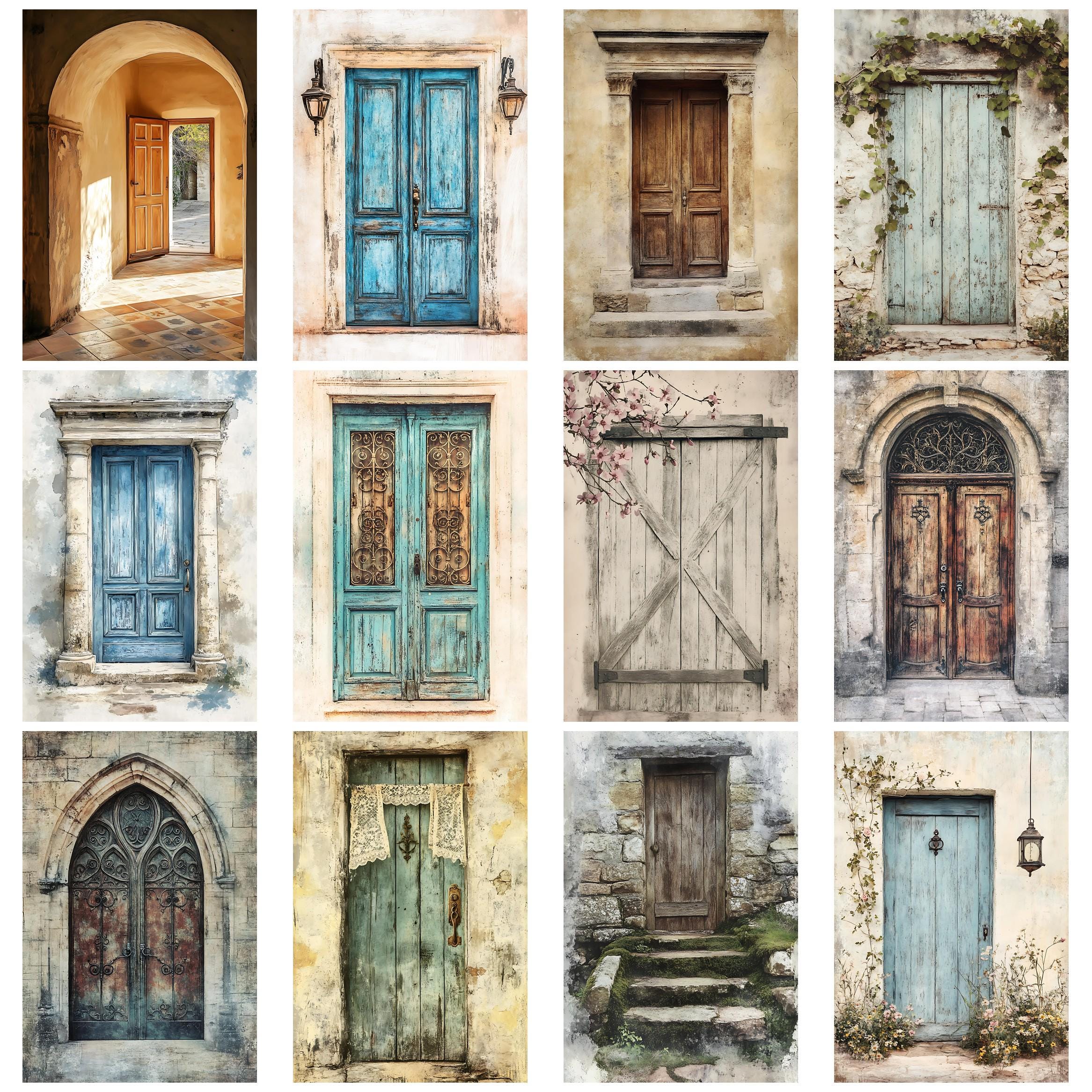 Rustic Vintage Doors Junk Journal Printable Ephemera Collage Papers ...