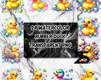 24 Rubber Duck Clipart bundle png, clipart bundle, commercial use, digital download, instant download